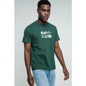 Tricou regular-fit cu decolteu la baza gatului - Alb/Verde englez imagine