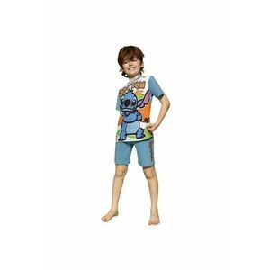 Pijama cu imprimeu cu Stitch - Albastru imagine
