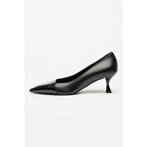 Pantofi de piele cu varf ascutit - Negru imagine