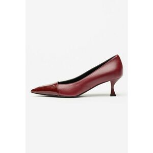 Pantofi de piele cu varf ascutit - Visiniu imagine