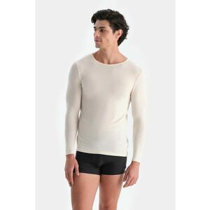 Bluza slim fit de casa din amestec de casmir - Alb murdar imagine