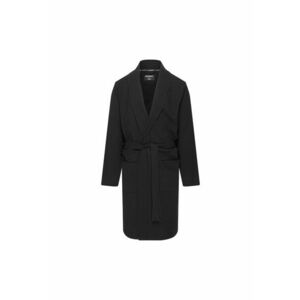 Halat barbati bumbac - maneca lunga - 2 buzunare - negru - Negru imagine