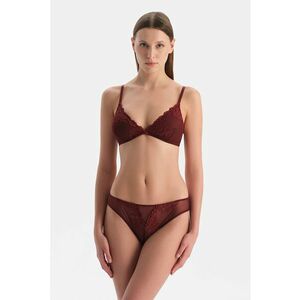 Bustiera din dantela - Visiniu imagine