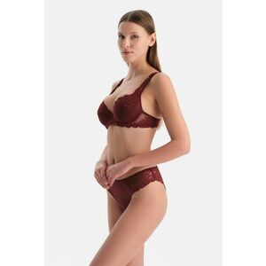 Sutien din dantela cu burete - Visiniu imagine