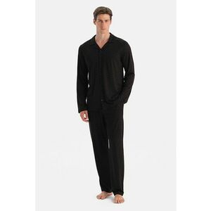 Pijama din amestec de modal cu model - Negru imagine