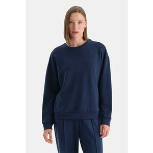 Bluza de trening din amestec de modal cu maneci cazute - Bleumarin imagine