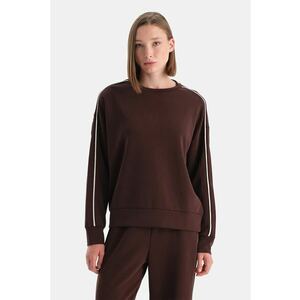 Bluza de trening cu maneci cazute - Maro imagine
