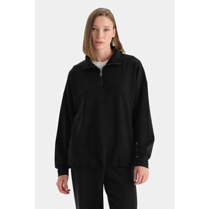 Bluza de trening cu maneci cazute - Negru imagine