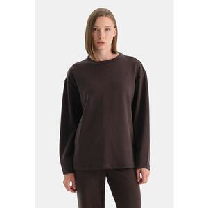 Bluza de trening din amestec de modal - Maro inchis imagine