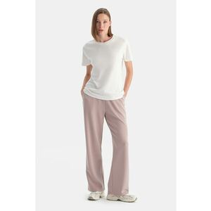 Pantaloni de trening relaxed fit cu nasturi - Roz prafuit imagine