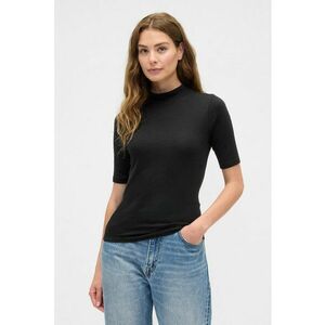 Tricou slim fit din amestec de modal - Negru imagine