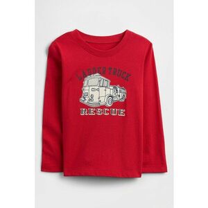 Bluza cu imprimeu text - Rosu/Alb murdar imagine