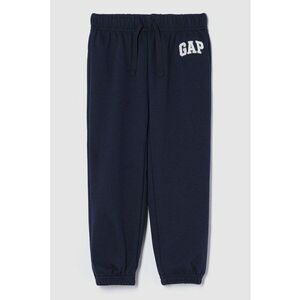 Pantaloni de trening din amestec de bumbac cu logo - Bleumarin imagine