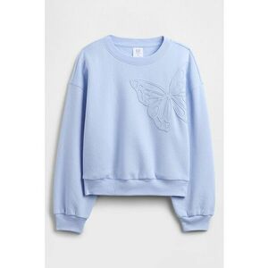 Bluza de trening din amestec de bumbac cu broderie - Albastru glaciar imagine