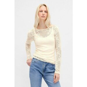 Bluza cu dantela - Alb fildes imagine