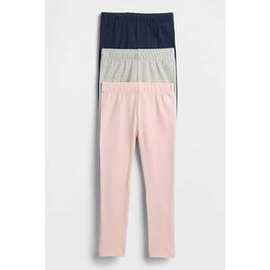Set de colanti din bumbac organic - 3 perechi - Gri/Roz pal/Bleumarin imagine