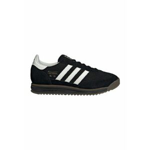 Pantofi sport din piele intoarsa cu garnituri din material textil SL 72 - Alb/Negru imagine