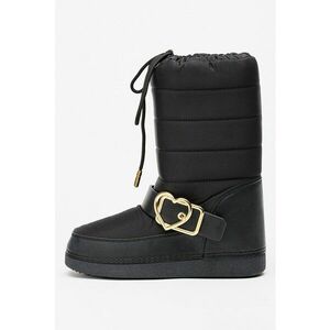 Ghete flatform de piele ecologica - Negru imagine