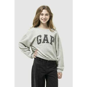 Bluza de trening supradimensionata cu logo - Gri melange imagine