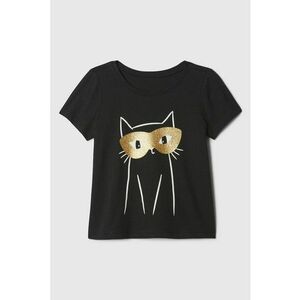 Tricou de bumbac cu imprimeu - Negru imagine