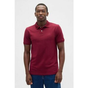 Tricou polo cu logo discret - Visiniu imagine