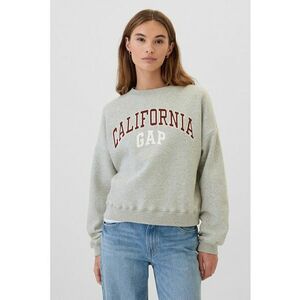 Bluza supradimensionata de trening cu logo - Gri melange imagine