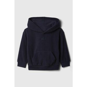 Hanorac din fleece cu buzunar kangaroo - Bleumarin imagine