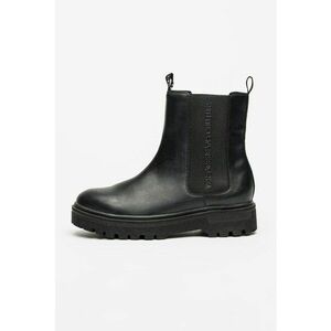 Ghete Chelsea de piele - Negru imagine