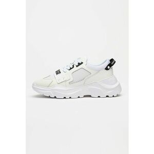 Pantofi sport de piele ecologica cu garnituri de plasa Speedtrack - Alb imagine