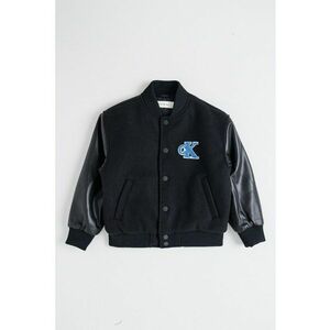 Jacheta bomber cu logo - Negru/Albastru imagine