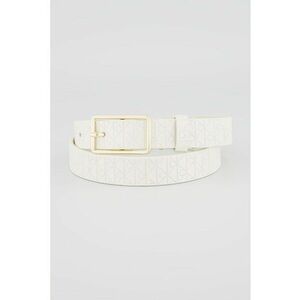 Curea uni din piele - Alb imagine