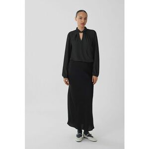 Bluza texturata cu decupaje - Negru imagine