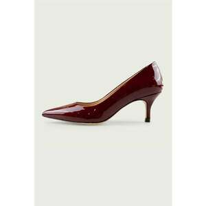 Pantofi de piele cu varf ascutit Julie - Rosu/Visiniu imagine