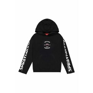 Hanorac cu logo si element cu fermoar pe maneca - Alb/Negru imagine