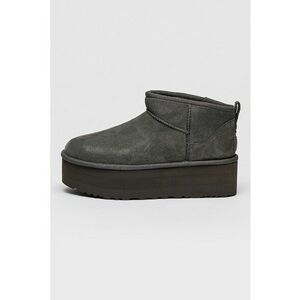 Ghete slip-on de piele intoarsa Classic Ultra Mini - Gri carbune imagine