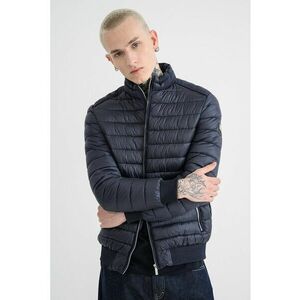 Geaca matlasata cu fermoar - Bleumarin imagine