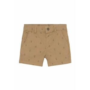 Pantaloni scurti baieti bermude scurte maro cu imprimeu 68 - imagine