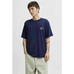 Tricou lejer cu imprimeu pe partea din spate - Portocaliu/Violet/Bleumarin imagine