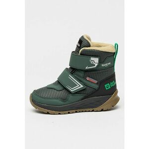 Ghete cu velcro si garnituri textile - Negru/Verde feriga imagine