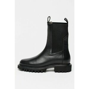 Ghete Chelsea din piele - Negru imagine