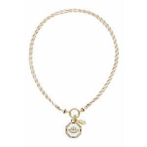 Colier cu email si cristale - Auriu imagine