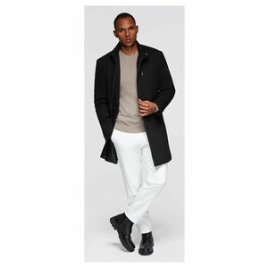 Palton structurat cu guler inalt OM-COWC-0136 - Negru imagine