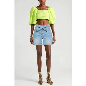 Blugi scurti dama din denim 24FW1100D23 Albastru - Albastru imagine