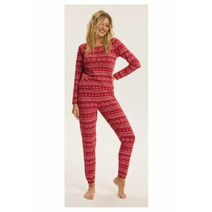 Pijama dama Rosu-Alb Hygge - Craciun imagine