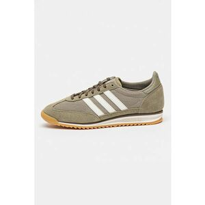 Pantofi sport flatform cu insertii din piele intoarsa SL 72 - Alb/Kaki imagine