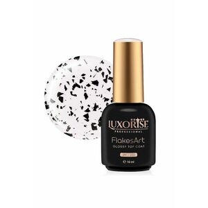 Top Coat - FlakesArt Shine Noir Elegance 10ml imagine