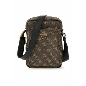 Geanta crossbody cu imprimeu logo Vezzola - Maro inchis/Portocaliu persan imagine