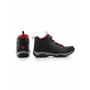 Pantofi de trekking dama - Piele ecologica - Negru/Rosu imagine