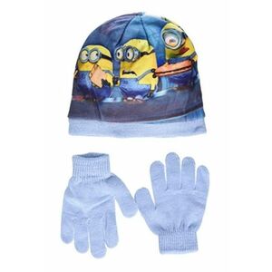 Set caciula/manusi pentru copii - Minions - Poliester - 52 cm - Multicolor imagine