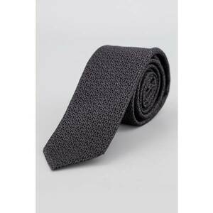 Cravata de matase cu model logo - Negru imagine